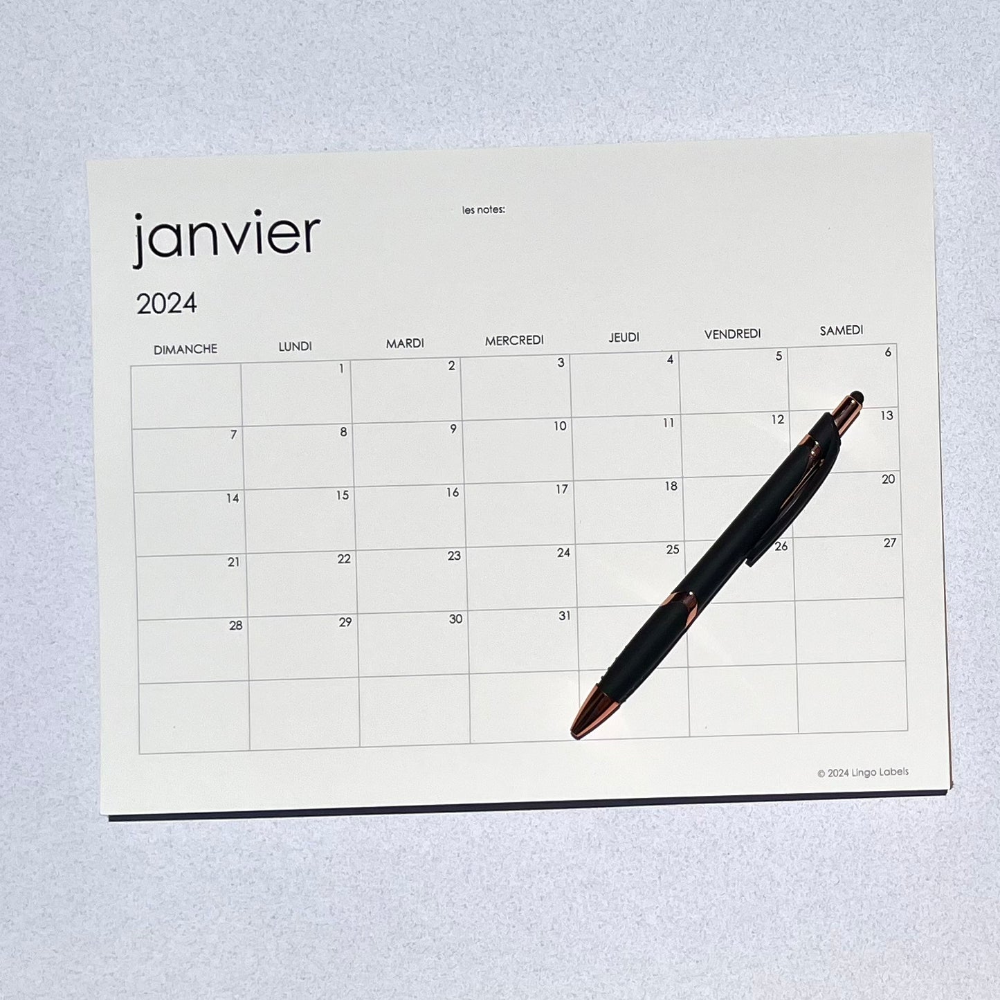 2025 Basic Calendar 8.5"x11"